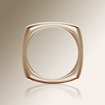 Rose Gold 5mm Cushion Shank Halfround Ring