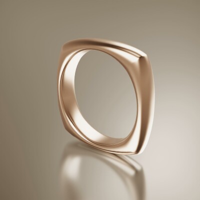 Rose Gold 5mm Cushion Shank Halfround Ring