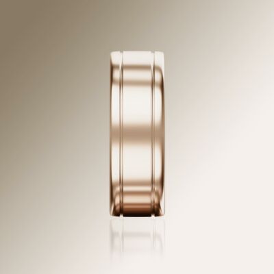 Rose Gold 8mm Flat Grooved Ring