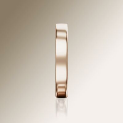 Rose Gold 4mm Flat Plain Ring