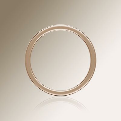 Rose Gold 6mm Flat Plain Ring