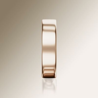 Rose Gold 6mm Flat Plain Ring