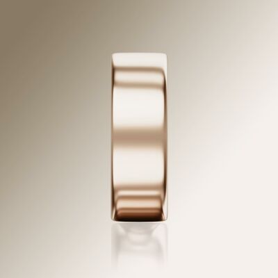 Rose Gold 8mm Flat Plain Ring