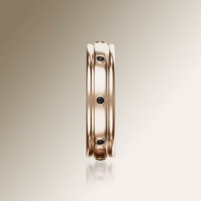 Rose Gold 6mm Double Grooved Diamond Ring