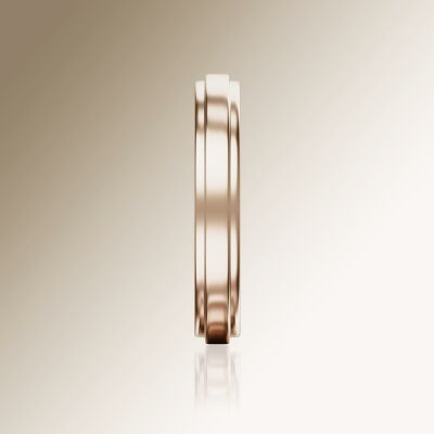 Rose Gold 4mm Flat Stepped Ring