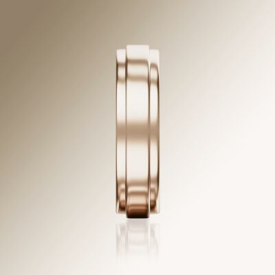 Rose Gold 6mm Flat Stepped Ring