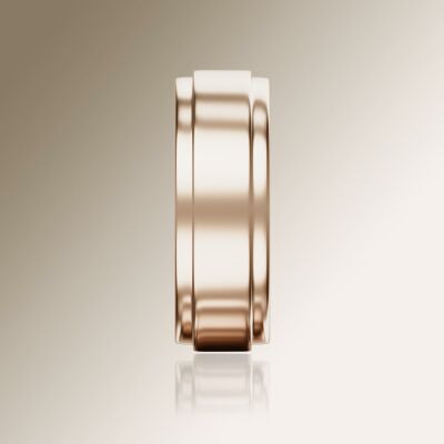 Rose Gold 8mm Flat Stepped Ring