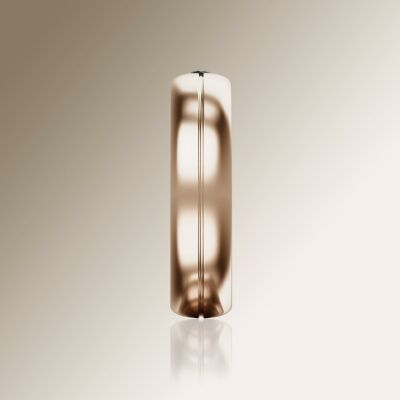 Rose Gold 6mm Halfround Grooved Diamond Ring