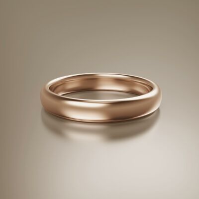 Rose Gold 4mm Halfround Ring