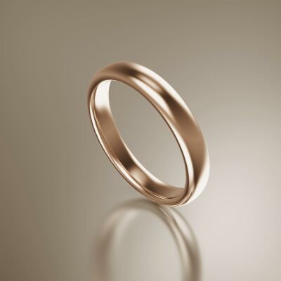 Rose Gold 4mm Halfround Ring