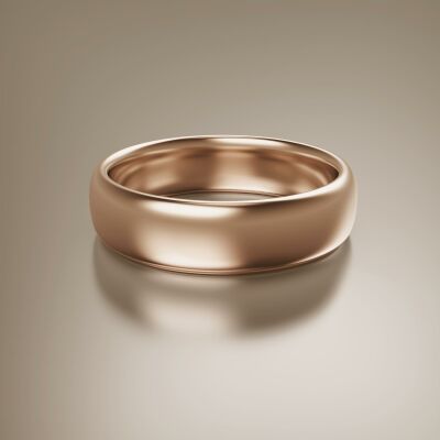 Rose Gold 6mm Halfround Ring