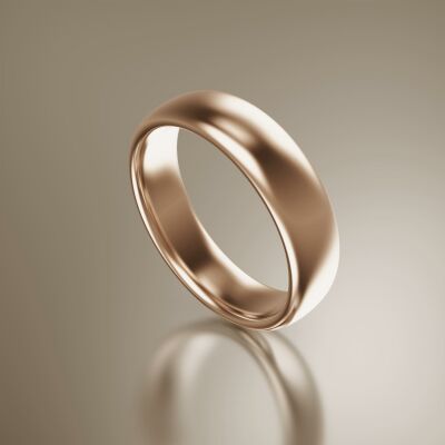 Rose Gold 6mm Halfround Ring
