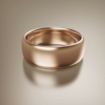 Rose Gold 8mm Halfround Ring