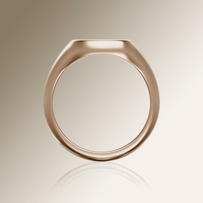 Rose Gold 12mm Signet Cushion Ring