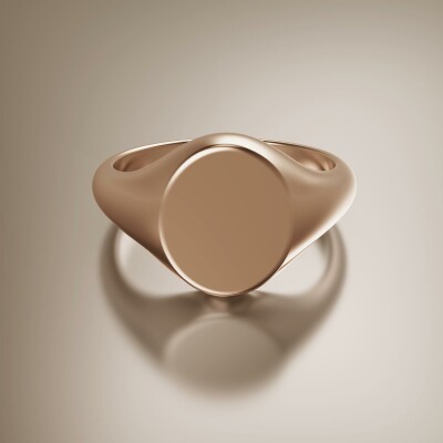 Rose Gold Signet Oval Ring