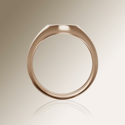 Rose Gold 10mm Signet Round Ring