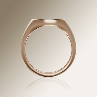 Rose Gold 14mm Signet Round Ring