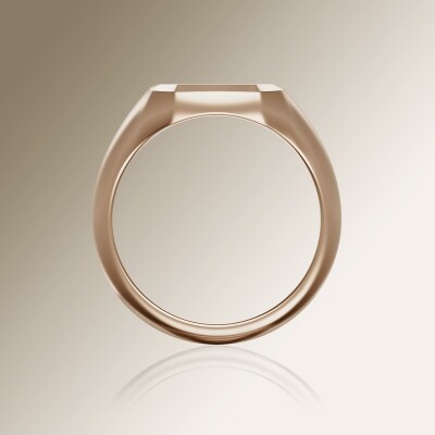 Rose Gold 12mm Signet Square Bevel Ring