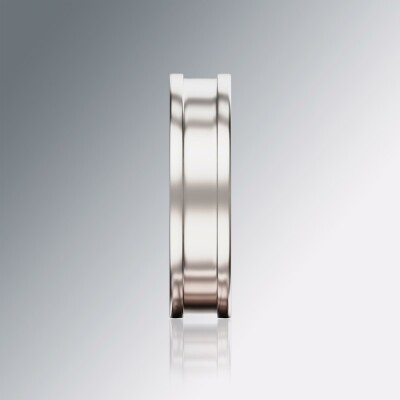 White Gold 6mm Flat Inner Stepped Ring