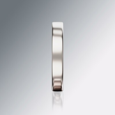 White Gold 4mm Flat Plain Ring