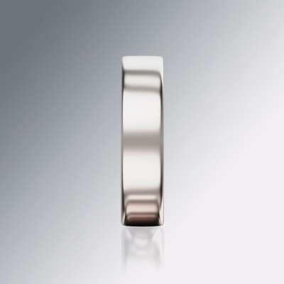 White Gold 6mm Flat Plain Ring