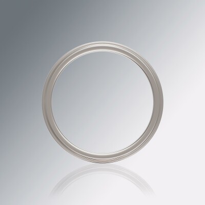 White Gold 8mm Flat Stepped Ring