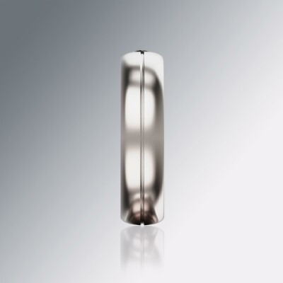 White Gold 6mm Halfround Grooved Diamond Ring