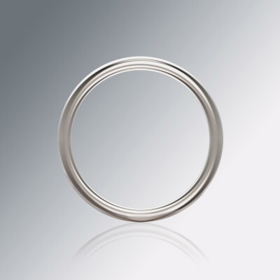 White Gold 4mm Halfround Ring