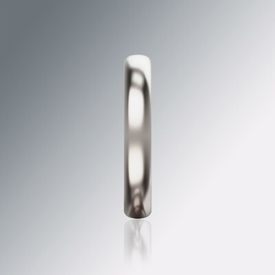 White Gold 4mm Halfround Ring