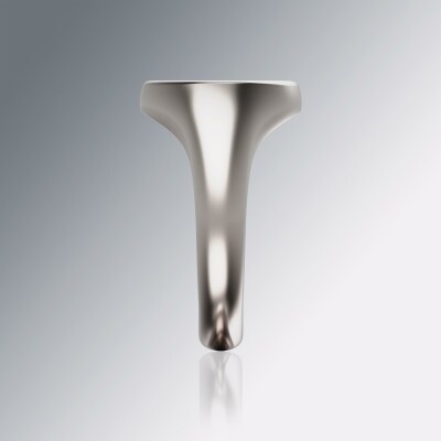 White Gold 14mm Signet Round Ring