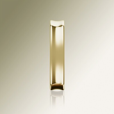 Yellow Gold 5mm Cushion Shank Concave Ring