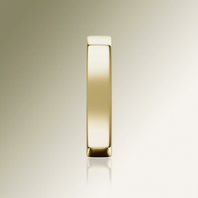 Yellow Gold 5mm Cushion Shank Flat Ring