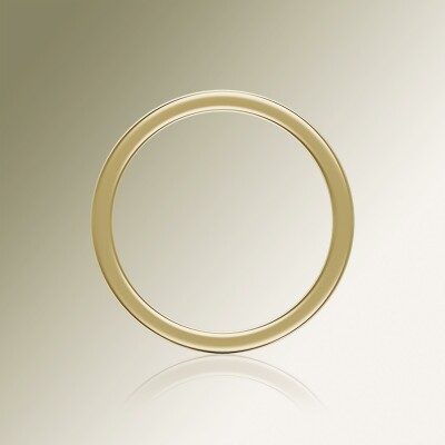 Yellow Gold 6mm Flat Inner Stepped Ring