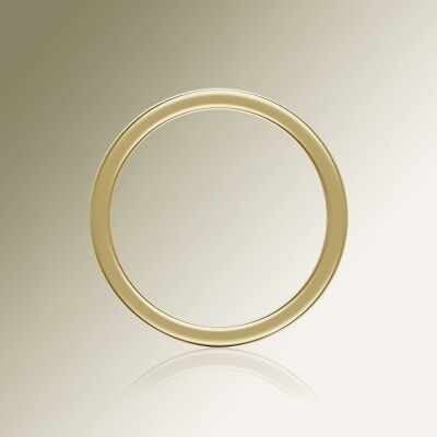 Yellow Gold 8mm Flat Grooved Ring