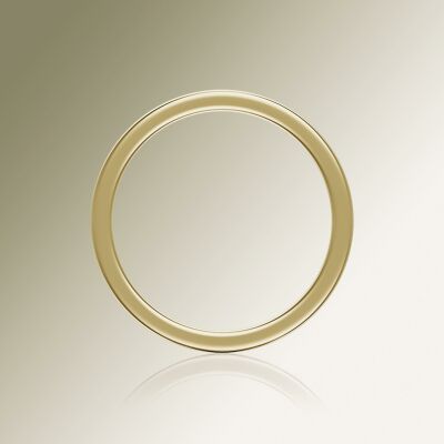 Yellow Gold 4mm Flat Plain Ring