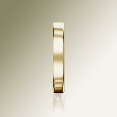 Yellow Gold 4mm Flat Plain Ring
