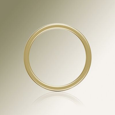 Yellow Gold 6mm Flat Plain Ring