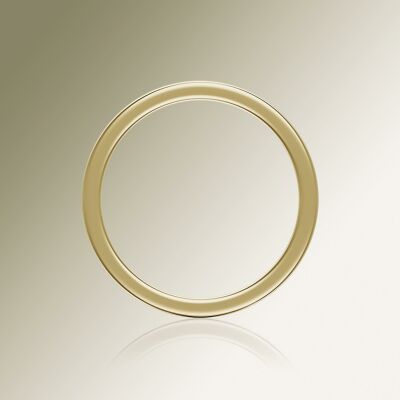 Yellow Gold 8mm Flat Plain Ring
