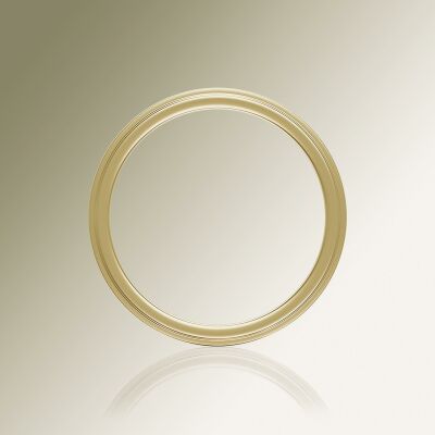 Yellow Gold 4mm Flat Stepped Ring