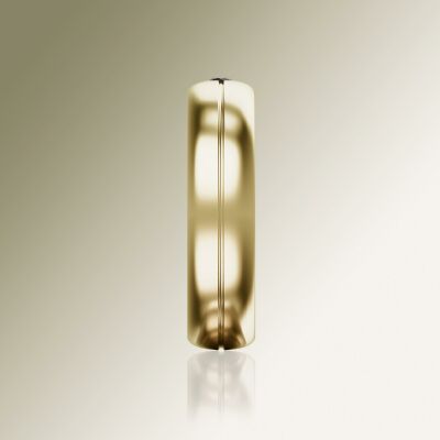 Yellow Gold 6mm Halfround Grooved Diamond Ring