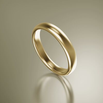 Yellow Gold 4mm Halfround Ring