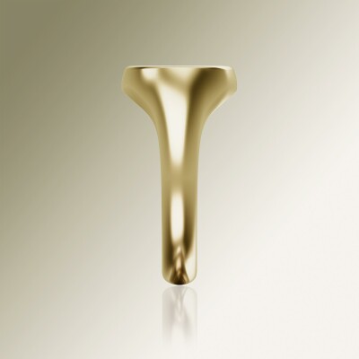 Yellow Gold 12mm Signet Cushion Ring