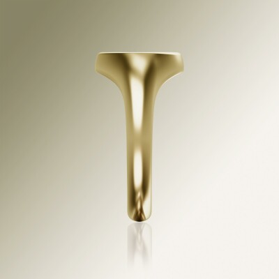 Yellow Gold Signet Oval Ring