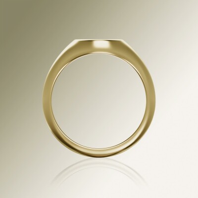 Yellow Gold 10mm Signet Round Ring