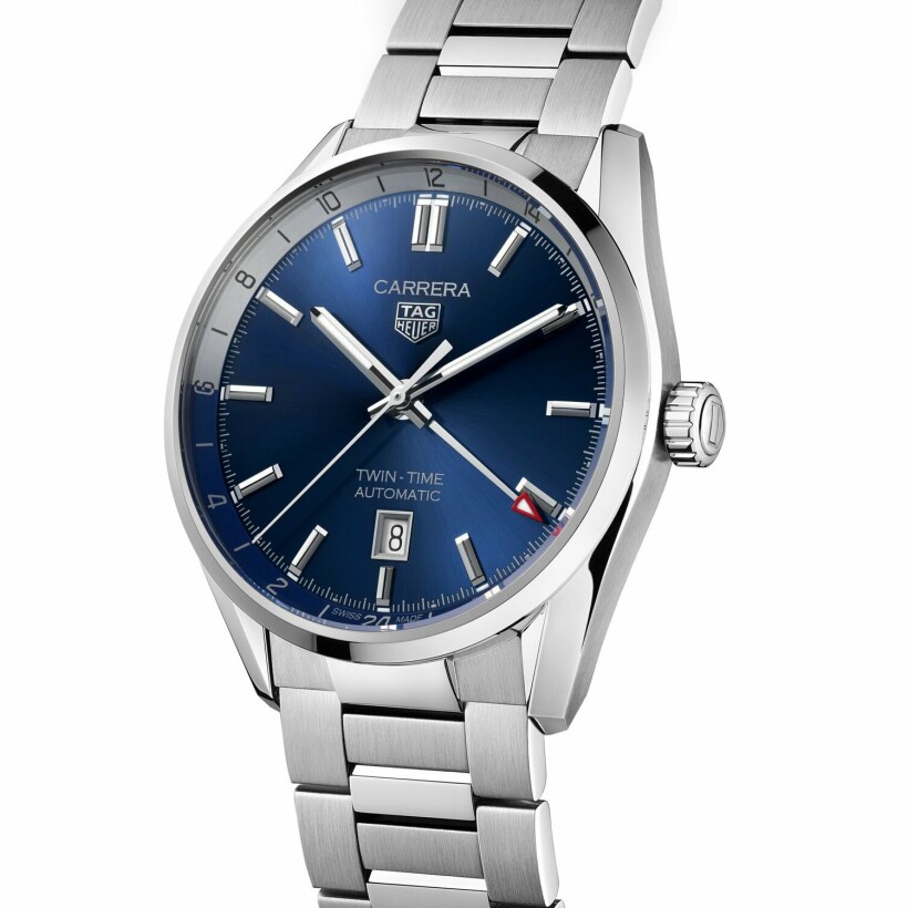 TAG Heuer Carrera Twin-Time Date 41 mm Watch