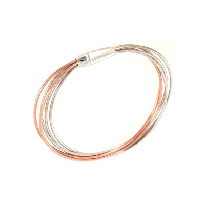 Bracelet Pesavento multifils en argent bicolore