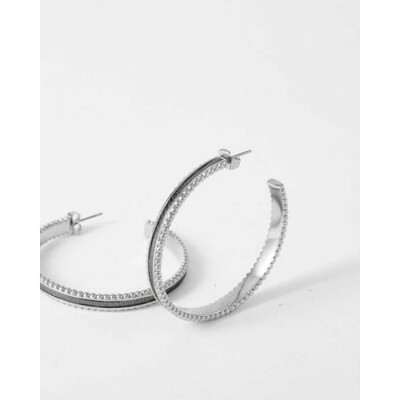 Boucles d'oreilles FlowersforZoé WEDNESDAY en acier et cuir