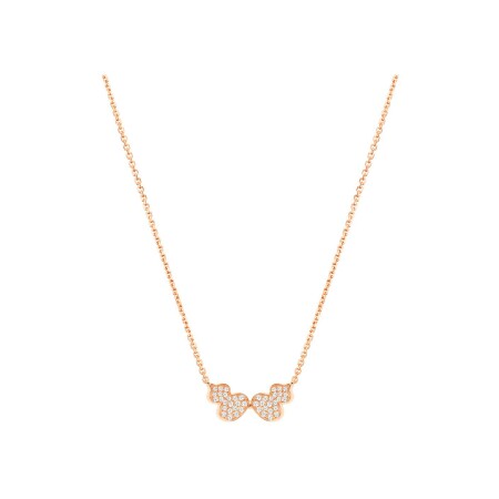 Collier Qeelin Wulu en or rose et diamants