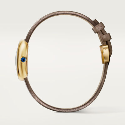 Montre Baignoire de Cartier Mini modèle, mouvement quartz, or jaune, cuir