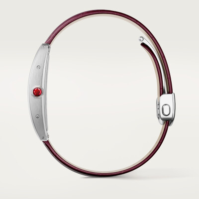 Montre Tank Américaine de Cartier Grand modèle, mouvement automatique, platine, cuir